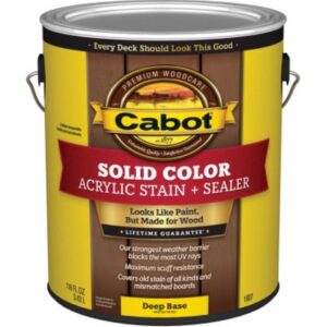 Cabot Solid Color Acrylic Stain+Sealer Deep Base 1 gal