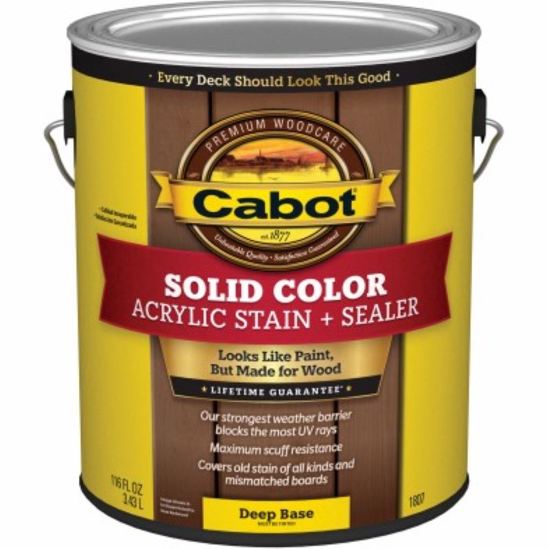 Cabot Solid Color Acrylic Stain+Sealer Deep Base 1 gal