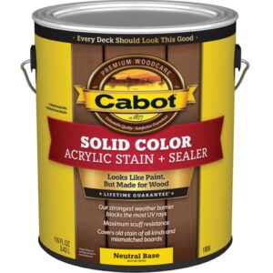 Cabot Solid Color Acrylic Stain+Sealer Neutral Base 1 gal