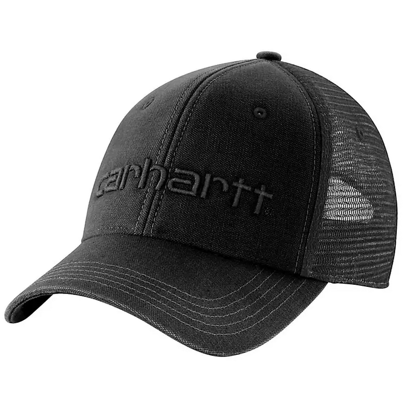 Carhartt Canvas Mesh Back Logo Graphic Cap Black