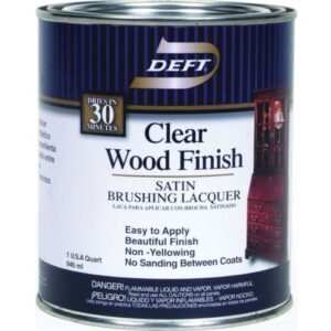 DEFT Wood Finish Semi Gloss Brushing Lacquer Clear 1 gal