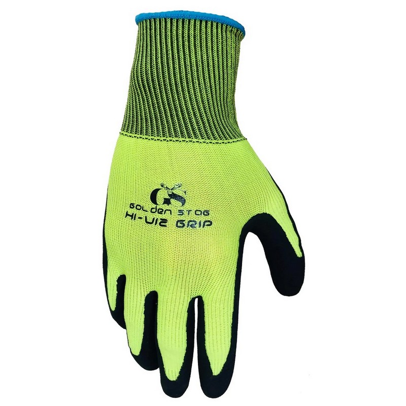 Golden Stag Hi-Viz Latex Gloves