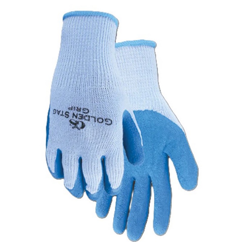 Golden Stag Latex Grip Work Gloves Blue