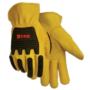 Golden Stag Mens Cowhide Leather Impact Gloves 255