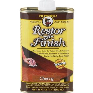 Howard Restor A Finish Wood Restorer Semi Transparent Cherry 16 oz