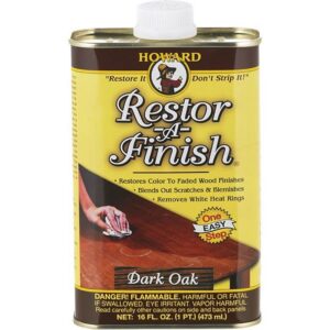 Howard Restor A Finish Wood Restorer Semi Transparent Dark Oak 16 oz