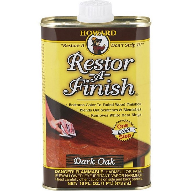 Howard Restor A Finish Wood Restorer Semi Transparent Dark Oak 16 oz