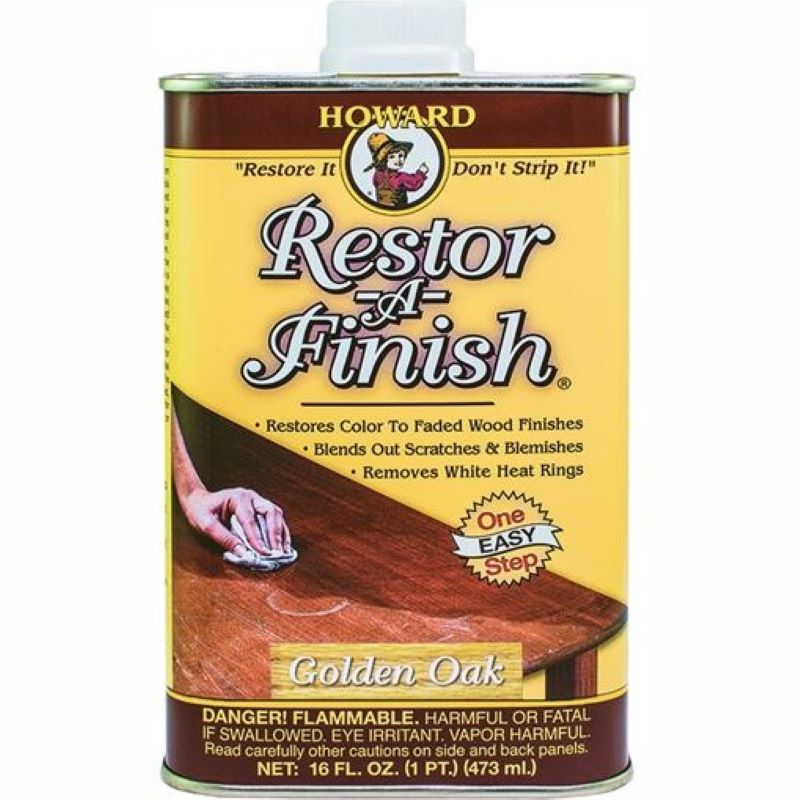 Howard Restor A Finish Wood Restorer Semi Transparent Golden Oak 16 oz