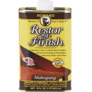 Howard Restor A Finish Wood Restorer Semi Transparent Mahogany 16 oz