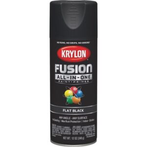 Krylon Fusion All In One Spray Paint+Primer Flat Black 12 oz