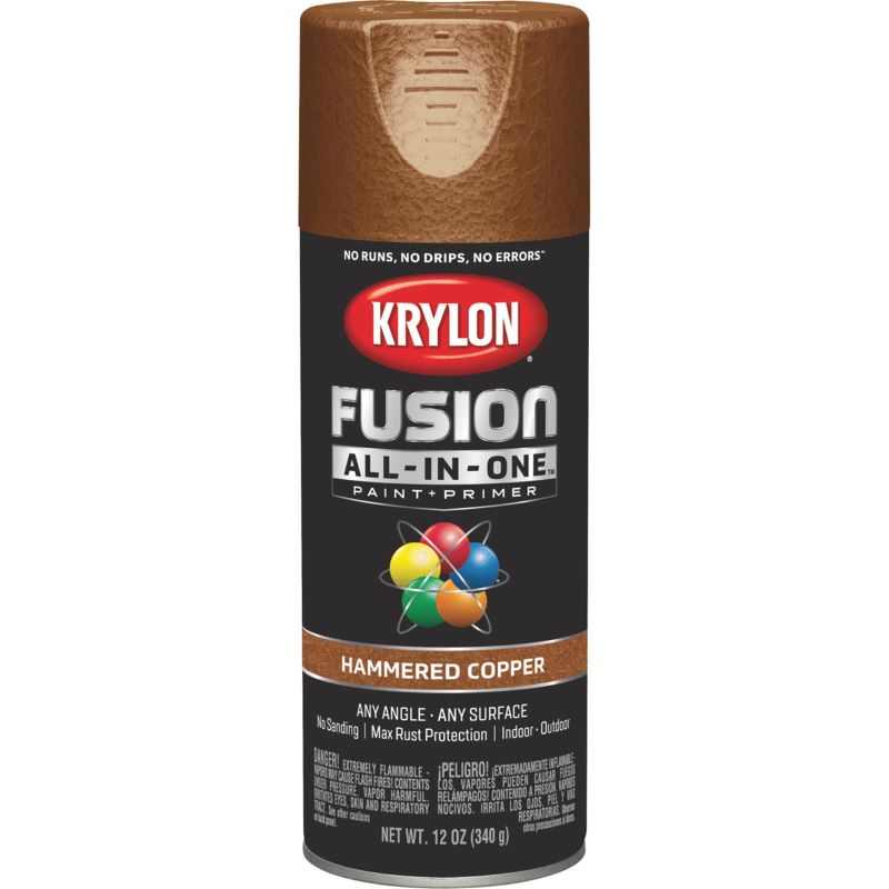 Krylon Fusion All In One Spray Paint+Primer Hammered Copper 12 oz
