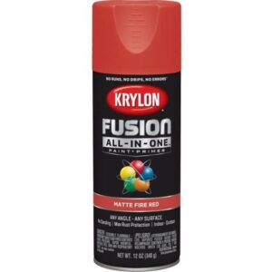 Krylon Fusion All In One Spray Paint+Primer Matte Fire Red 12 oz