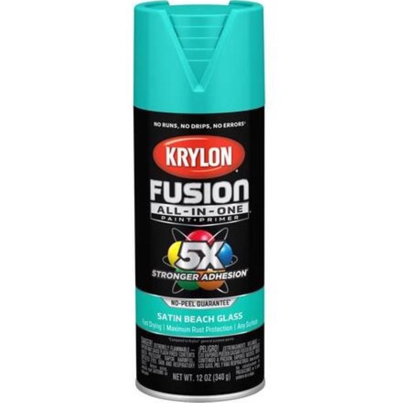 Krylon Fusion All In One Spray Paint+Primer Satin Beach Glass 12 oz