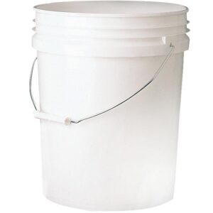 Leaktite Food Safe White Plastic Bucket 5 gal