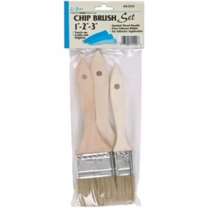 Linzer Chip Brush Set of 3 Chinese Bristle 1 2 and 3 inch