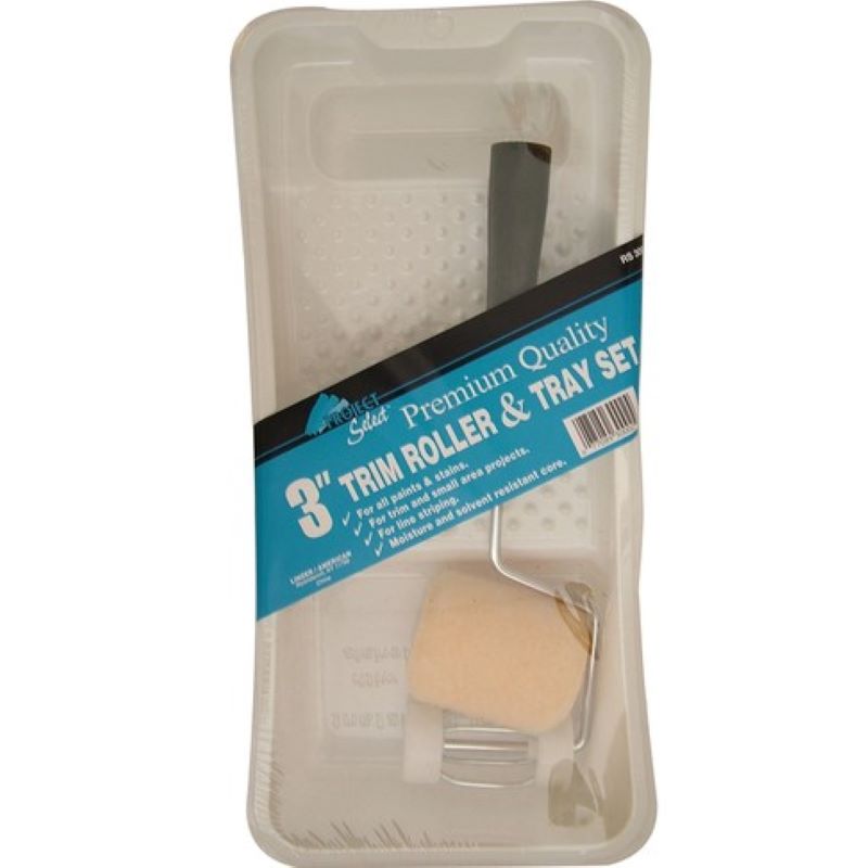 Linzer Mini Roller & Plastic Tray Set 3/8 x 3 inch