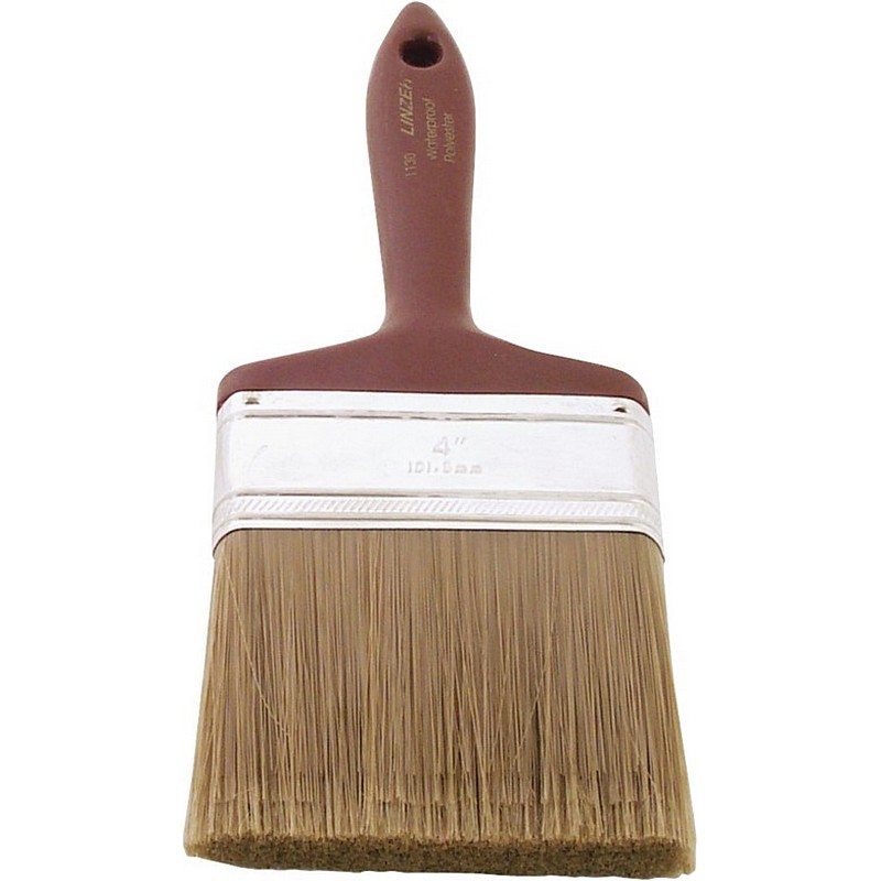 Linzer Polyester Bristle Paint Brush Beaver Tail Handle 4 inch