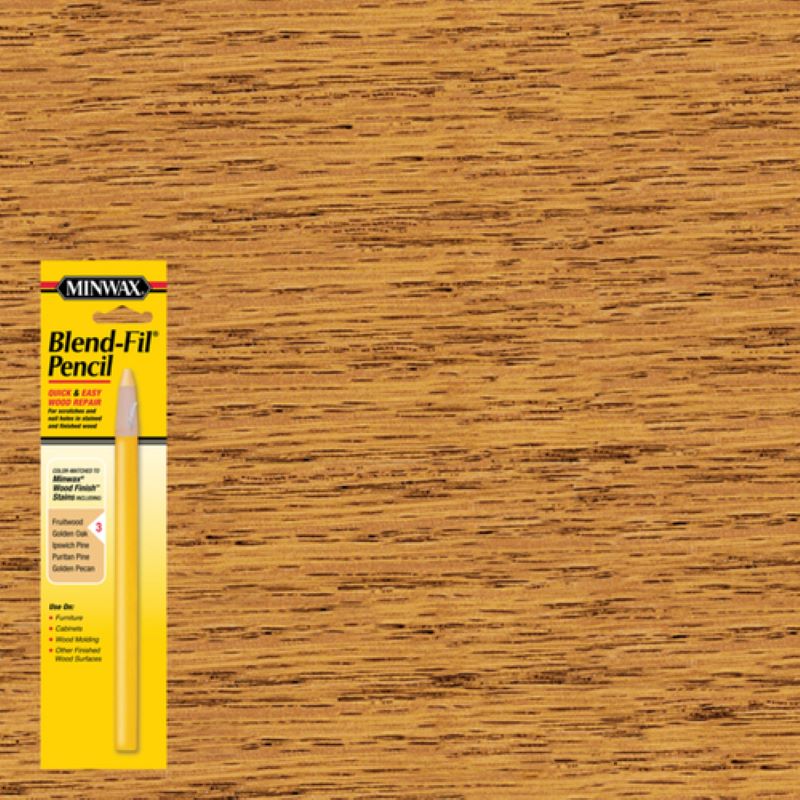 Minwax Blend Fil Pencil No. 3 Fruitwood Golden Oak Golden Pecan Pine Puritan