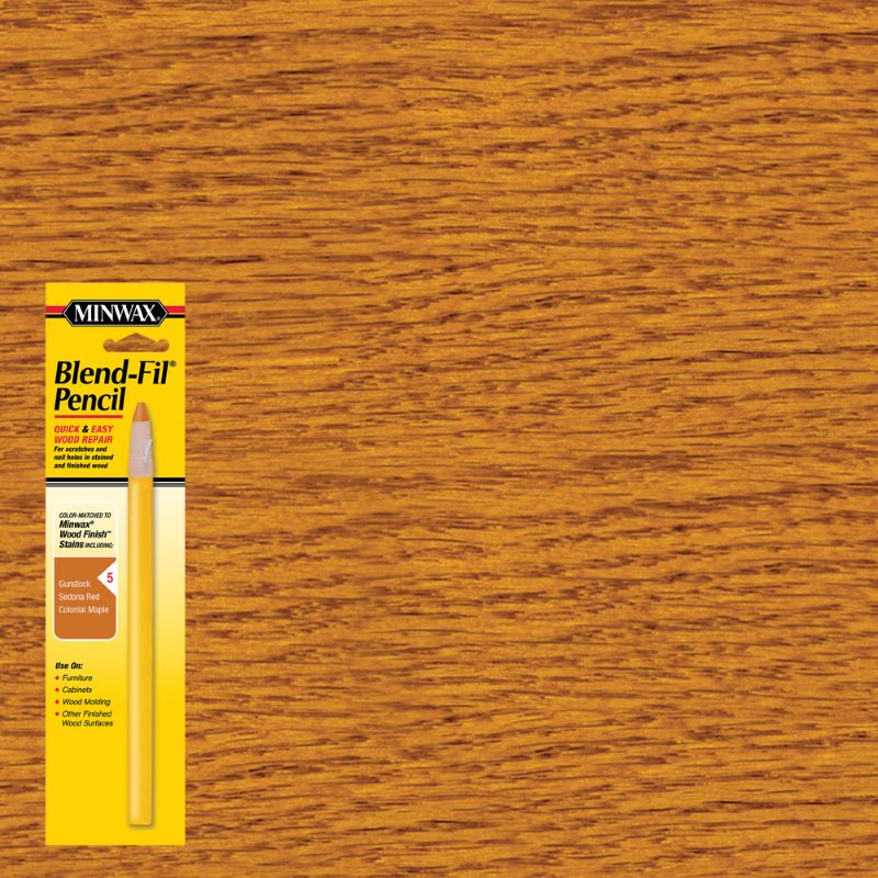 Minwax Blend Fil Pencil No. 5 Colonial Maple Gunstock Sedona Red
