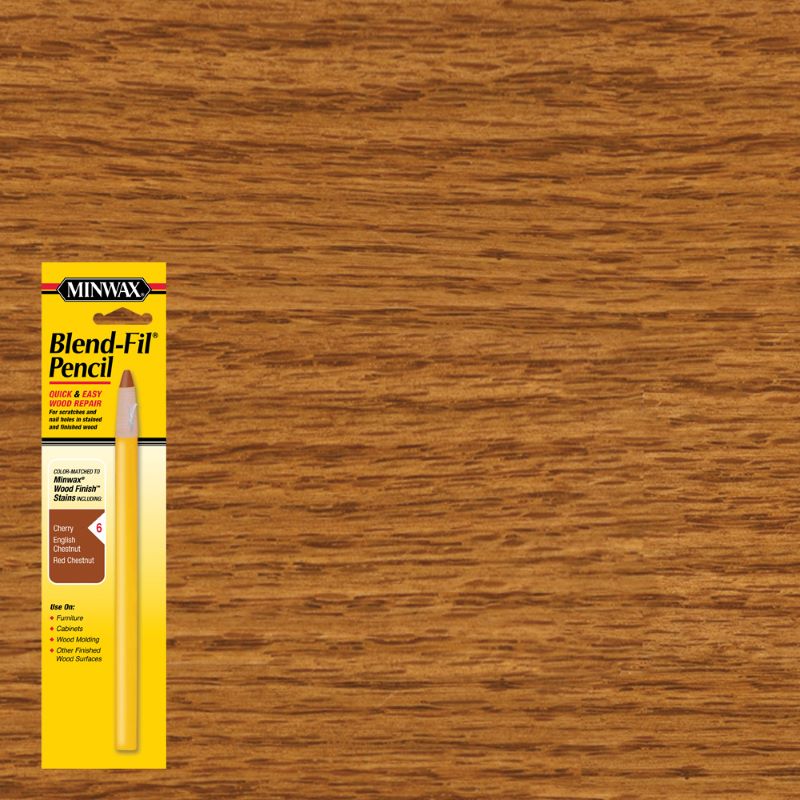 Minwax Blend Fil Pencil No. 6 Chestnut Cherry English Chestnut Red Walnut