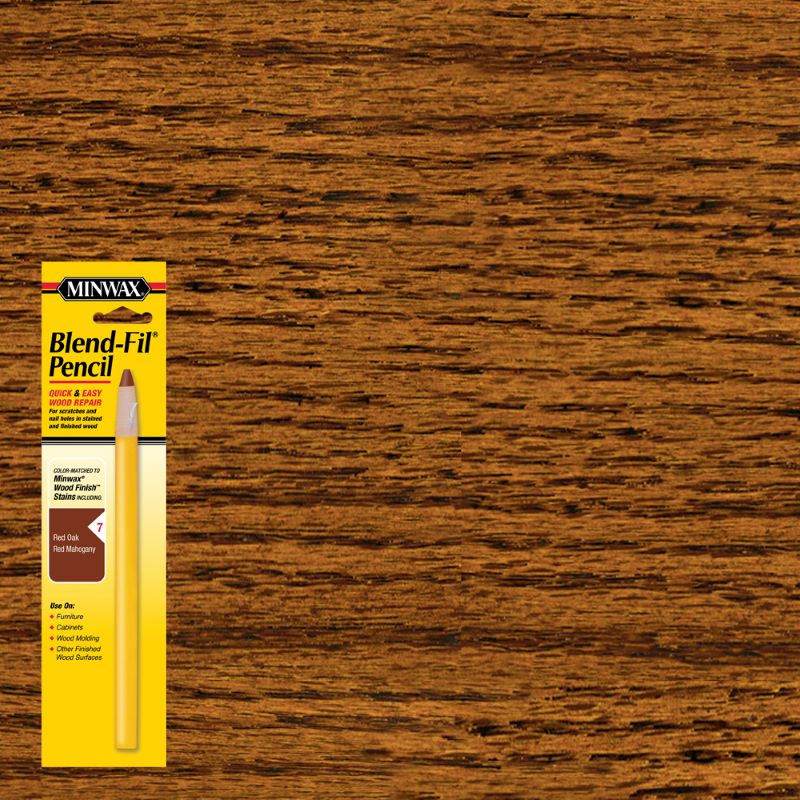 Minwax Blend Fil Pencil No. 7 Red Mahogany Red Oak