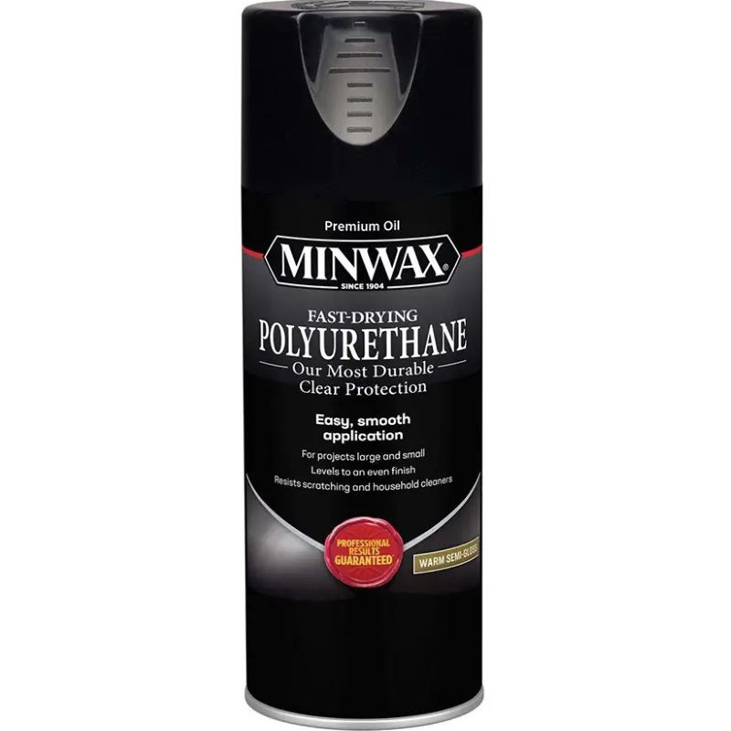 Minwax Fast Drying Polyurethane Spray Clear Semi Gloss 11.5 oz