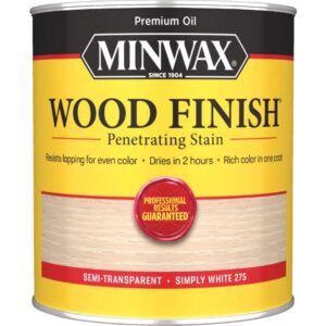 Minwax Interior Wood Penetrating Stain Simply White 1 qt