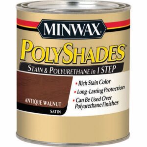 Minwax Polyshades Satin+Poly One Step Wood Stain Satin Antique Walnut 8 oz