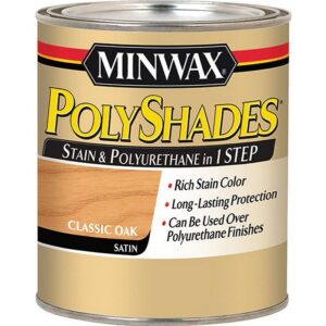Minwax Polyshades Satin+Poly One Step Wood Stain Satin Classic Oak 1 qt