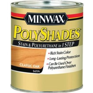 Minwax Polyshades Satin+Poly One Step Wood Stain Satin Classic Oak 8 oz