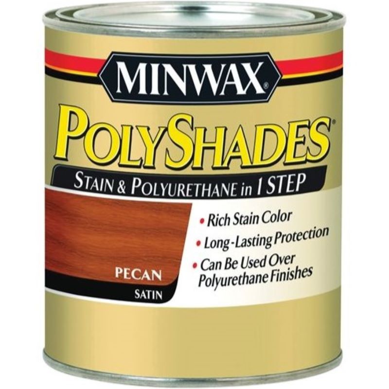 Minwax Polyshades Satin+Poly One Step Wood Stain Satin Pecan 1 qt