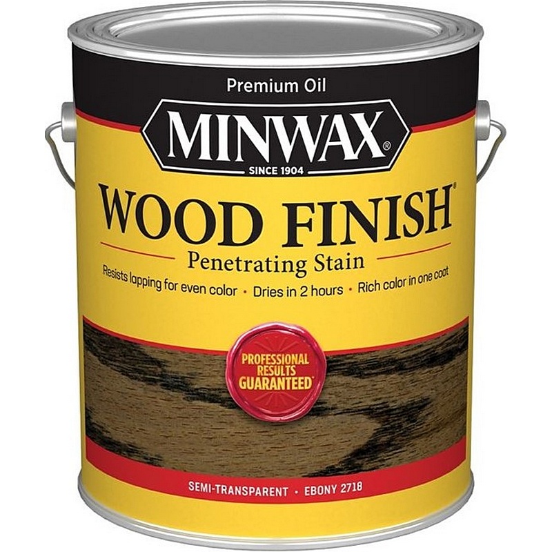 Minwax Wood Finish Penetrating Stain Semi-Transparent Ebony 1 gal