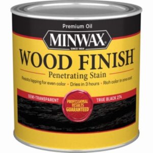 Minwax Wood Finish Penetrating Stain Semi Transparent True Black 8 oz