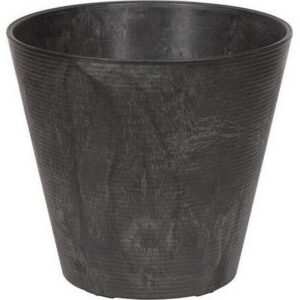 Novelty ArtStone Round Black Cali Planter 8”