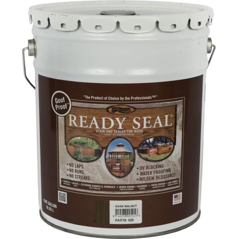 Ready Seal Wood Stain+Sealer Dark Walnut 5 gal
