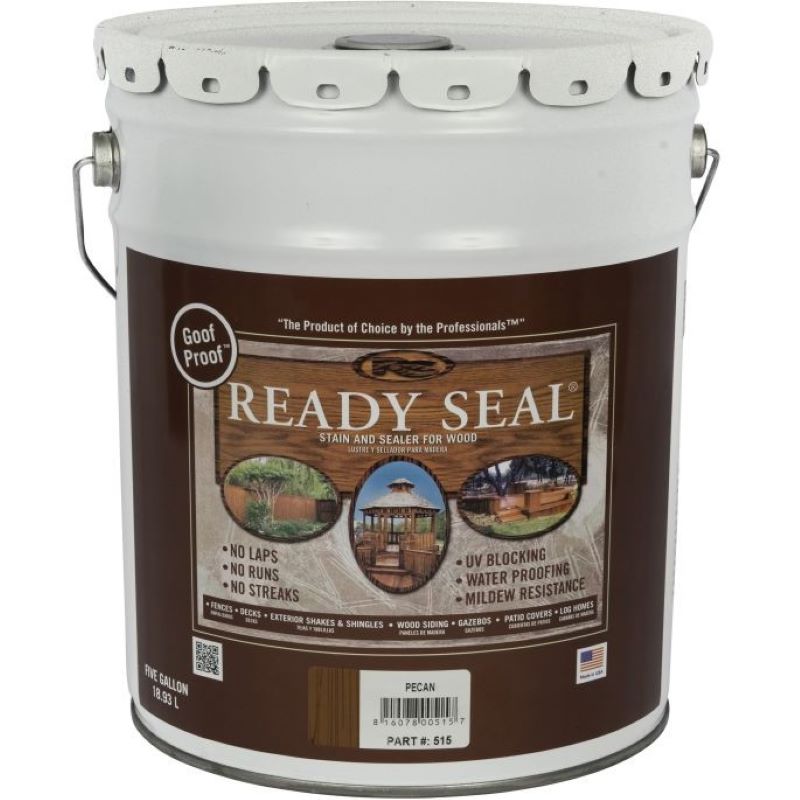 Ready Seal Wood Stain+Sealer Pecan 5 gal