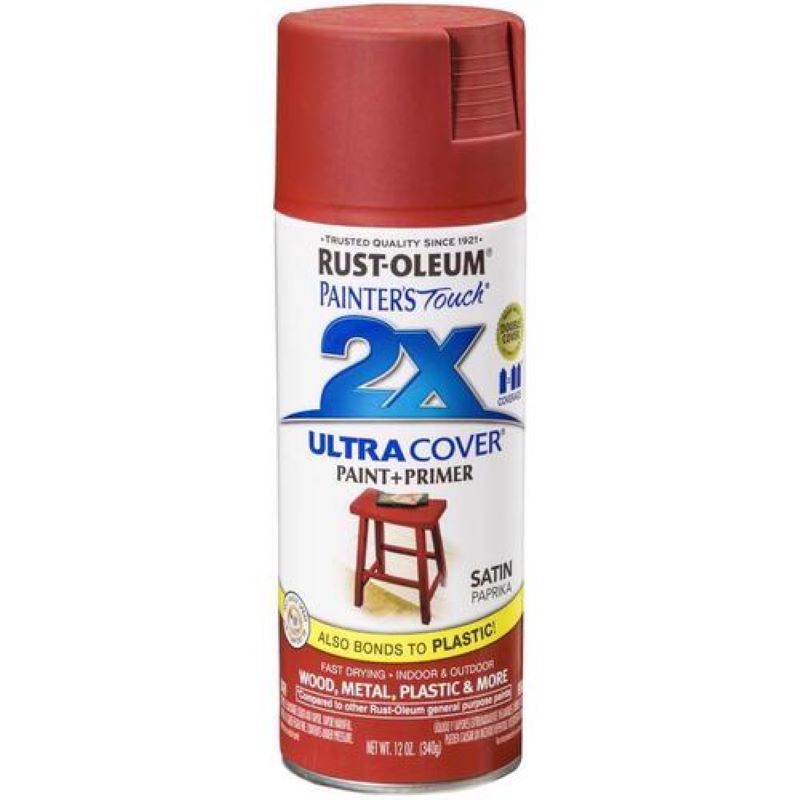 Rust Oleum 2X Spray Paint & Primer Satin Paprika 12 oz
