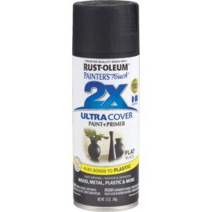 Rust Oleum 2X Ultra Cover Spray Paint & Primer Flat Black 12 oz