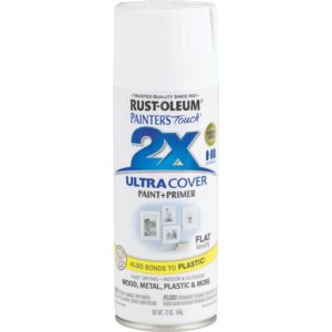 Rust Oleum 2X Ultra Cover Spray Paint & Primer Flat White 12 oz