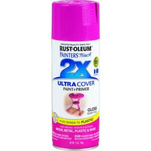 Rust Oleum 2X Ultra Cover Spray Paint & Primer Gloss Berry Pink 12 oz