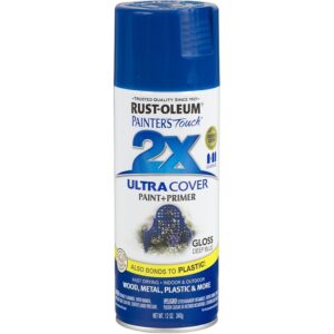 Rust Oleum 2X Ultra Cover Spray Paint & Primer Gloss Dark Blue 12 oz