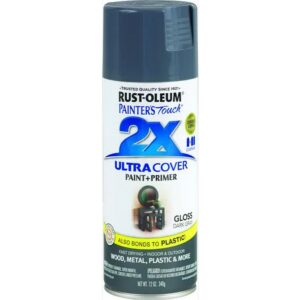 Rust Oleum 2X Ultra Cover Spray Paint & Primer Gloss Dark Gray 12 oz
