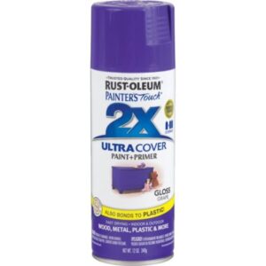 Rust Oleum 2X Ultra Cover Spray Paint & Primer Gloss Grape 12 oz