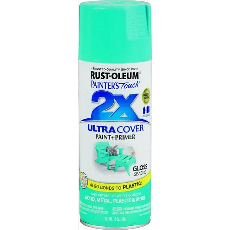 Rust Oleum 2X Ultra Cover Spray Paint & Primer Gloss Seaside 12 oz