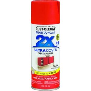 Rust Oleum 2X Ultra Cover Spray Paint & Primer Satin Fire Orange 12 oz