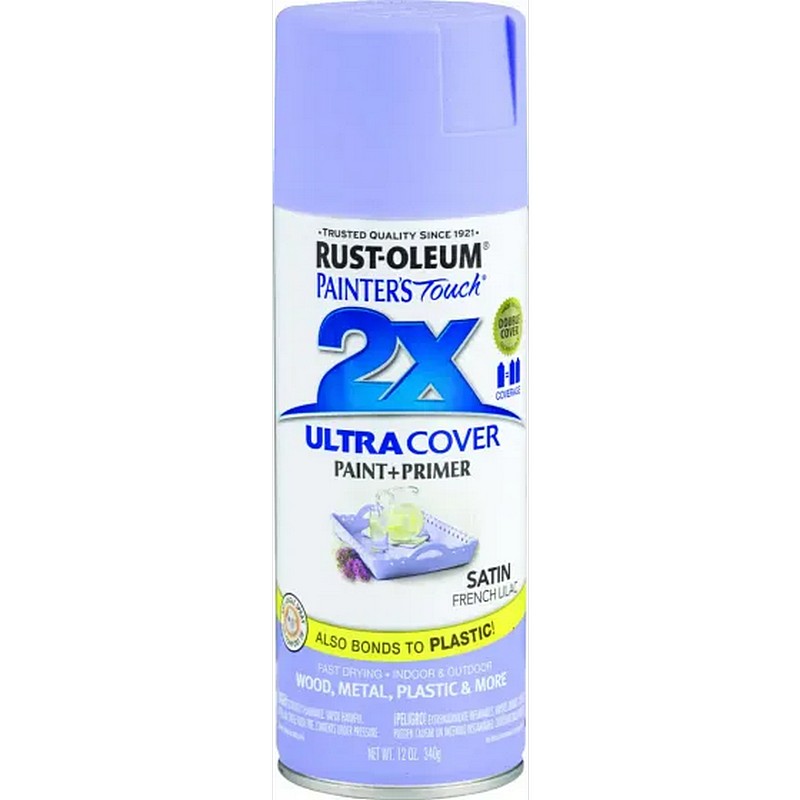 Rust Oleum 2X Ultra Cover Spray Paint & Primer Satin French Lilac 12 oz