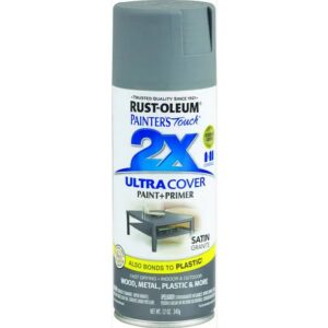 Rust Oleum 2X Ultra Cover Spray Paint & Primer Satin Granite 12 oz