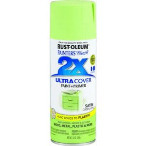 Rust Oleum 2X Ultra Cover Spray Paint & Primer Satin Green Apple 12 oz