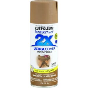 Rust Oleum 2X Ultra Cover Spray Paint & Primer Satin Nutmeg 12 oz