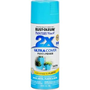Rust Oleum 2X Ultra Cover Spray Paint & Primer Satin Oasis Blue 12 oz